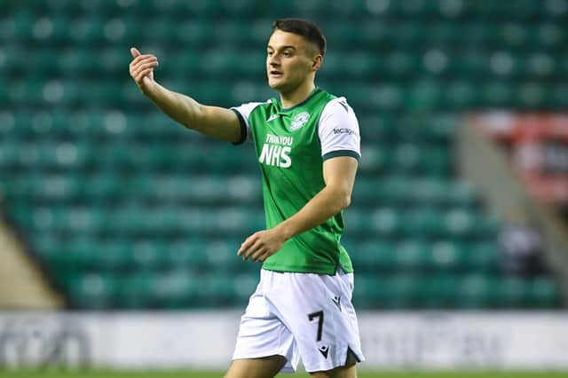 Kyle Magennis made his Hibs debut in the Betfred Cup win over Brora Rangers on Wednesday night. (Photo by Craig Foy / SNS Group)