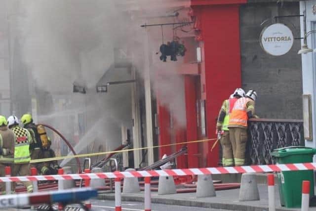 The Elephant House cafe was among the businesses affected by the fire, which broke out within a building on George IV Bridge. Pic: Matt Donlan