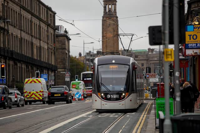 The council wants the Scottish Government to pay for free tram travel for under-22s.  Photo: Scott Louden.
