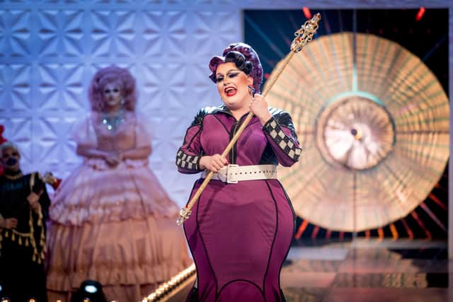 Lawrence Chaney winning the Drag Race crown for Scotland