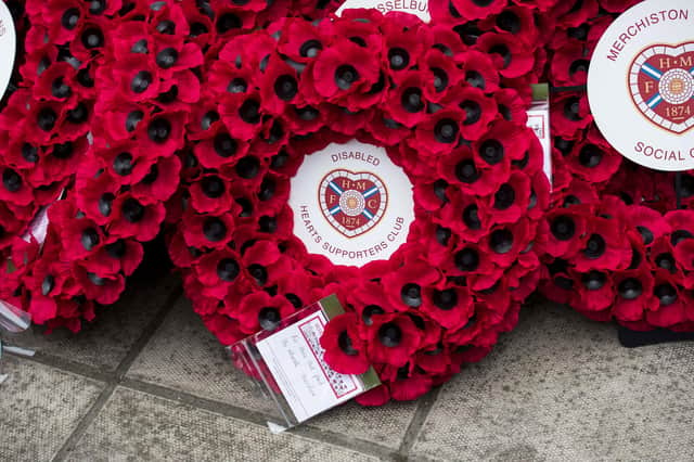 The Hearts Remembrance service at Haymarket Terrace. Picture: Paul Devlin / SNS
