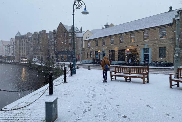 Snow in Leith last week.