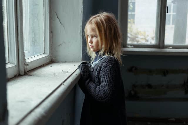 Stock image of child poverty