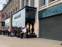 Watch dozens of shoppers queue along Princes Street as Primark reopens