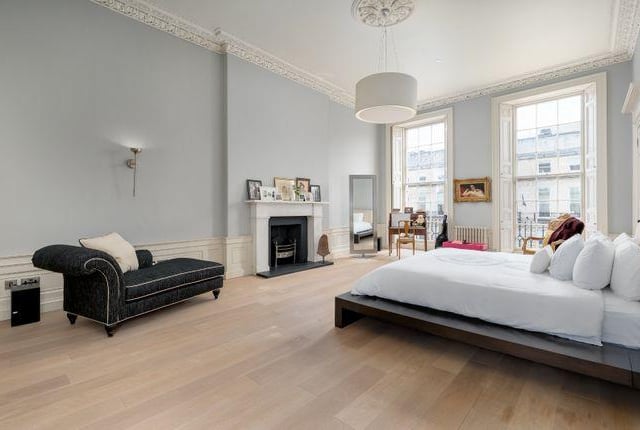 The entire first floor of the property is dedicated to the magnificent master suite, with two dressing rooms and a stylish en-suite bathroom