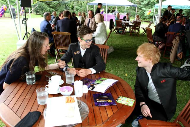 Ed Sheeran with Willaim Cuthill.
