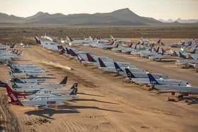 These astounding images show billions of dollars worth of aircraft parked up and disused due to COVID-19 travel restrictions