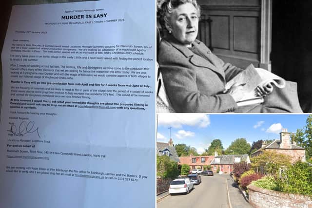 East Lothian villages, Garvald and Tyninghame, being considered by production company for filming BBC adaptation of Agatha Christie's Murder is Easy