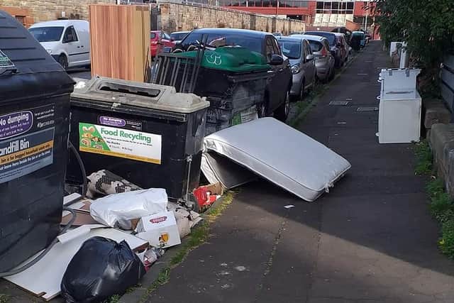 Old sofas, mattresses and refrigerators have all been dumped in the Gorgie-Dalry area.