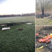 Fire damage and vandalism at Sighthill Park.