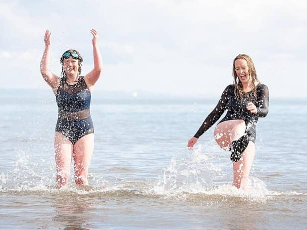 Anna Deacon and Vicky Allan taking the plunge