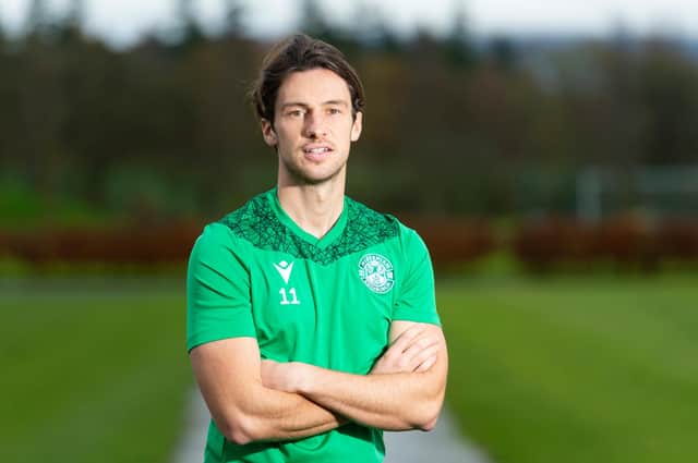 Midfielder Joe Newell has been a key contributor in Hibs' positive form this season and he is convinced there is better to come in the new year. Photo by Mark Scates / SNS Group