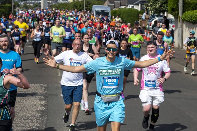 Thousands of runners from all over the world took part in the 21st Edinburgh Marathon Festival.