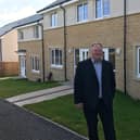 Cllr Stephen Curran, pictured at the new council homes at Shawfair.