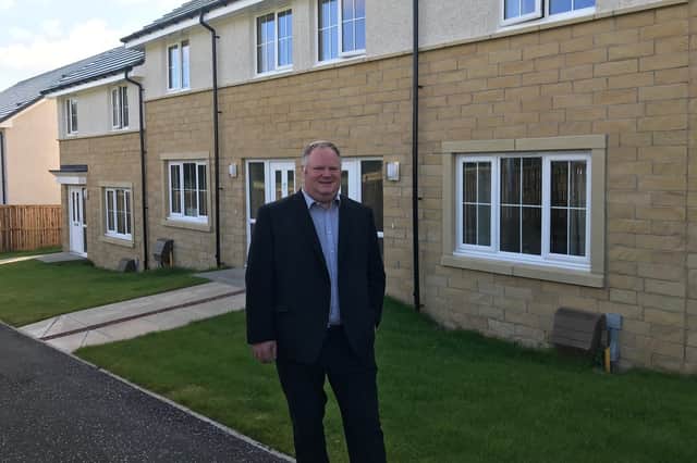 Cllr Stephen Curran, pictured at the new council homes at Shawfair.