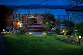 Evening in the garden overlooking the Forth.