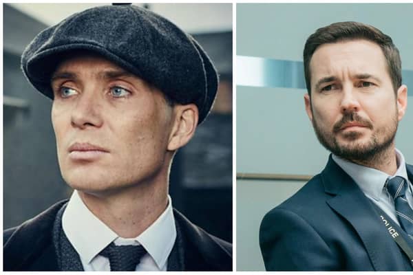 Martin Compston, right, lost out on the role of Tommy Shelby in Peaky Blinders to Cillian Murphy, left.