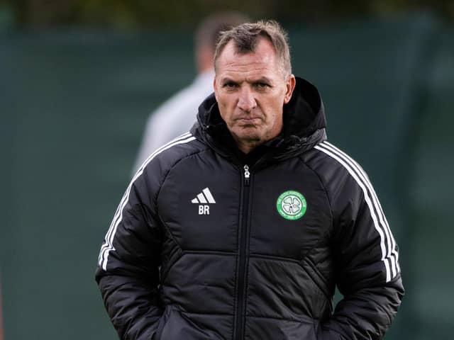 Brendan Rodgers during a Celtic training session at Lennoxtown.  (Photo by Paul Devlin / SNS Group)
