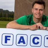 Melker Hallberg helps promote the FACTS acronym at the Hibernian Training Centre