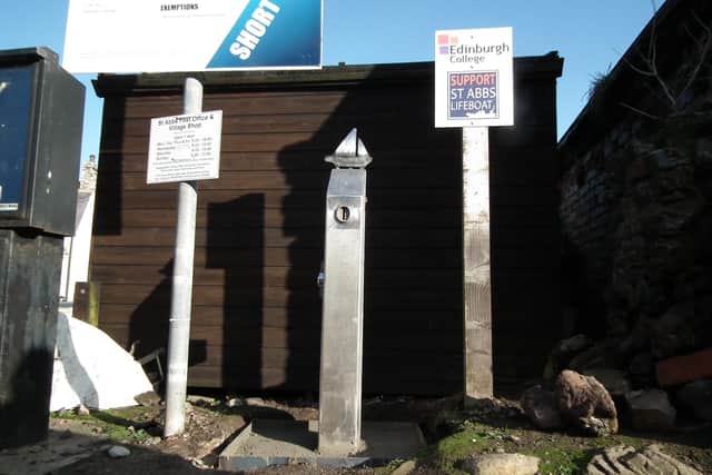 The new donation box at the harbour car park