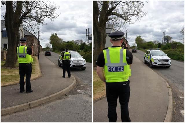Edinburgh police have been cracking down on speeding using hand-held cameras in Bonnington this weekend.
