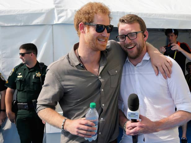 Prince Harry (left) talking to JJ Chalmers during the Invictus Games 2016