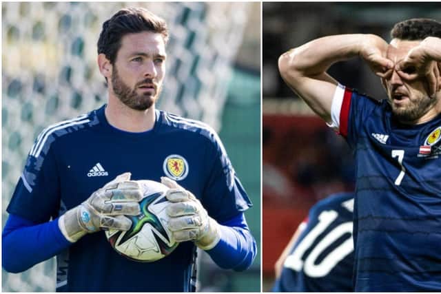 Craig Gordon and John McGinn are both in the frame for the SFWA international player of the year award. (Pictures: SNS)