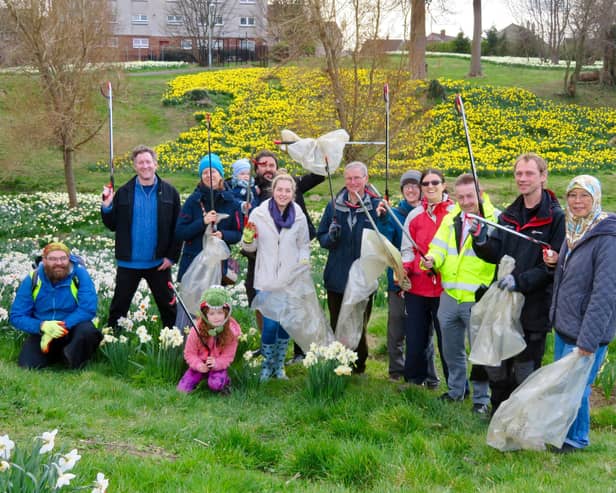 The Friends of St Katharine's Park on a clean up