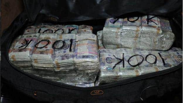 £54m in cash has been seized by police authorities due to the hack of EncroChat (Essex Police)