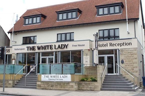 The White Lady in St John's Road, Corstorphine, is a 30 bedroom hotel as well as a pub. Being located not far from the airport, Edinburgh Zoo, and Murrayfield, it is popular with travellers.