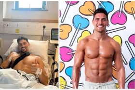 Edinburgh-born Love Island star Jay Younger has been rushed to hospital after he suffered a freak accident at the gym.