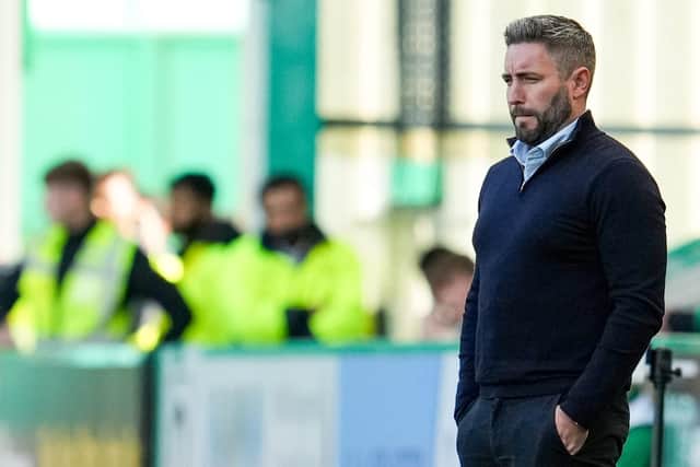 Hibs manager Lee Johnson looks on as his side are defeated by Livingston at Easter Road. Picture: Simon Wootton / SNS Group