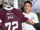 New Hearts signing James Hill will wear the number 72 shirt. PictureL  Mark Scates / SNS
