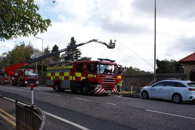 Fire crews in attendance at Lanark Road, Edinburgh, after flames ripped through a nursery building.