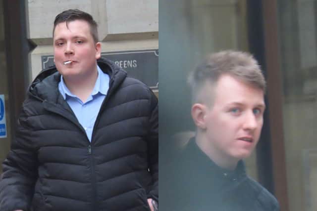 Aaron McLauchlan, 23, and Kieran Donald, 24, admitted the charges against them