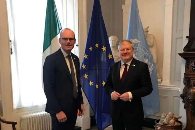 Scotland's Constitution, External Affairs and Culture Secretary Angus Robertson meets Ireland's Foreign Affairs Minister Simon Coveney (Picture courtesy of Angus Robertson)