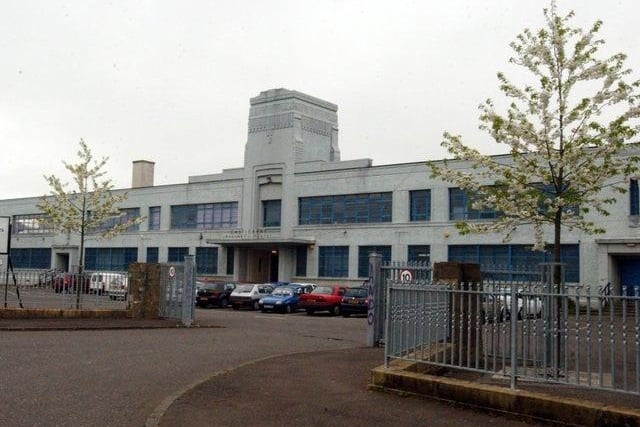 Located on an obscure little road in the middle of an industrial estate, Castlebrae Business Centre, a B-listed building which was originally built as Niddrie Marischal Secondary School but has since been converted for office use. The imposing central feature above Castlebrae’s main entrance would better suit Ocean Drive, Miami than Peffer Place, Edinburgh.