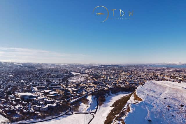 Stunning aerial video shows Edinburgh looking breathtaking in the snow