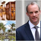 The hotel Dominic Raab stayed in has since been named as the Amirandes in Crete (Credit: Amirandes/Facebook/Getty Images)