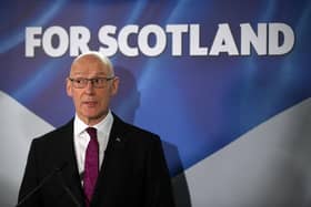 John Swinney gives a speech at the launch of the SNP's general election campaign at the Apex Grassmarket Hotel in Edinburgh. Picture: Michael Boyd/PA Wire