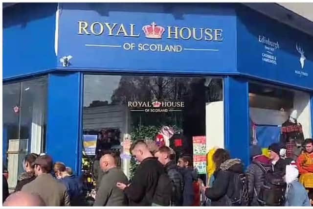 A huge crowd gathered outside the Swatch store Edinburgh last year when the Moonswatch went on sale. Similar scenes tooj place on Monday (July 3) as shoppers queued to get their hands on the new Mission to Moonshine watch. Callum @Mullac42, Twitter.