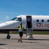 A Loganair flight, similar to the one pictured, has been forced to land at Edinburgh Airport