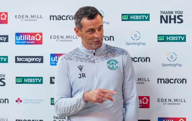 Hibs manager Jack Ross has named his team to face St Mirren. Picture: SNS