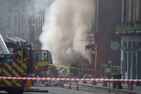Tuesday August 24 2021 : A huge fire in the heart of Edinburgh's Old Town brought the city centre to a standstill. Dozens of Fire Fighters were in attendance at the popular site on George the IV Bridge.
