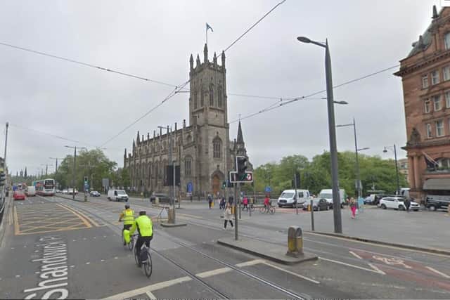 The West End junction of Princes Street and Lothian Road is the most dangerous junction in Edinburgh, according to the council.  Picture: Google Streetview