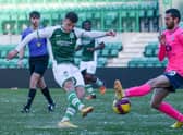 Josh Campbell scored the only goal of the friendly game between Hibs and Raith Rovers