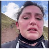 Devrie Brynn, from Los Angeles,  travelled to Edinburgh to climb Arthur's Seat for her 30th birthday, and documented her hike in a now viral TikTok video. Photo by TikTok/Devrie Brynn.