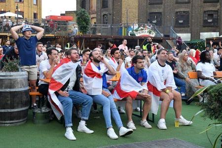 Football fans watched in anticipation as England played against Ukraine in the Euro 2020 quarter-finals
