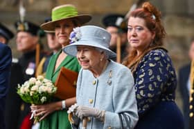 Queen Elizabeth II during the traditional Ceremony of the Keys at Holyroodhouse. Picture: Jeff J Mitchell/Getty Images