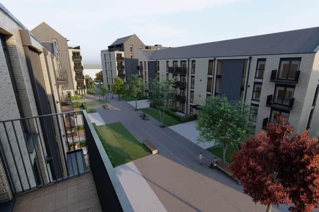 The new homes include one-, two- and three-bedroom flats